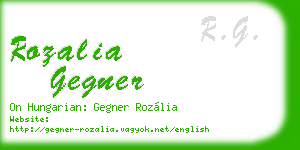 rozalia gegner business card